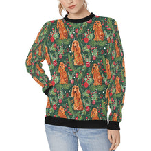 Load image into Gallery viewer, Mistletoe and Cocker Spaniels Christmas Ensemble Sweatshirt for Women-Apparel-Apparel, Christmas, Cocker Spaniel, Dog Mom Gifts, Sweatshirt-S-1