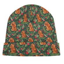 Load image into Gallery viewer, Mistletoe and Cocker Spaniels Christmas Ensemble Warm Beanie-Accessories-Accessories, Christmas, Cocker Spaniel, Dog Mom Gifts, Hats-ONE SIZE-5
