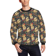 Load image into Gallery viewer, Mistletoe and Muzzles Airedale Terriers Christmas Fuzzy Sweatshirt for Men-Apparel-Airedale Terrier, Apparel, Christmas, Dog Dad Gifts, Sweatshirt-S-1