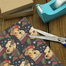 Load image into Gallery viewer, Mistletoe and Muzzles Airedale Terriers Christmas Gift Wrapping Paper - 2 Rolls-Christmas Ornament-Airedale Terrier,Christmas,Wrapping Paper-2