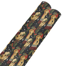 Load image into Gallery viewer, Mistletoe and Muzzles Airedale Terriers Christmas Gift Wrapping Paper - 2 Rolls-Christmas Ornament-Airedale Terrier,Christmas,Wrapping Paper-Airedale Terrier-ONE SIZE-5