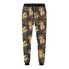 Load image into Gallery viewer, Mistletoe and Muzzles Airedale Terriers Christmas Unisex Sweatpants-Apparel-Airedale Terrier, Apparel, Christmas, Dog Dad Gifts, Dog Mom Gifts, Pajamas-4