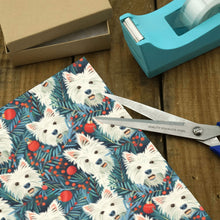 Load image into Gallery viewer, Mistletoe and Westies Christmas Gift Wrapping Paper - 2 Rolls-Christmas Ornament-Christmas,West Highland Terrier,Wrapping Paper-4
