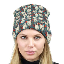Load image into Gallery viewer, Mistletoe and Westies Warm Christmas Beanie-Accessories-Accessories, Christmas, Dog Mom Gifts, Hats, West Highland Terrier-ONE SIZE-2