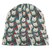 Load image into Gallery viewer, Mistletoe and Westies Warm Christmas Beanie-Accessories-Accessories, Christmas, Dog Mom Gifts, Hats, West Highland Terrier-ONE SIZE-5