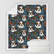 Load image into Gallery viewer, Mistletoe Mountain Dogs Saint Bernard Christmas Blanket-Blanket-Blankets, Christmas, Dog Dad Gifts, Dog Mom Gifts, Home Decor, Saint Bernard-10