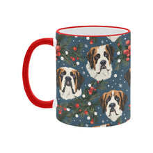 Load image into Gallery viewer, Mistletoe Mountain Dogs Saint Bernard Christmas Coffee Mug-3