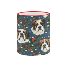 Load image into Gallery viewer, Mistletoe Mountain Dogs Saint Bernard Christmas Coffee Mug-5