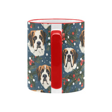 Load image into Gallery viewer, Mistletoe Mountain Dogs Saint Bernard Christmas Coffee Mug-6