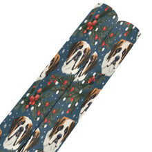 Load image into Gallery viewer, Mistletoe Mountain Dogs Saint Bernard Christmas Gift Wrapping Paper - 2 Rolls-Christmas Ornament-Christmas,Saint Bernard,Wrapping Paper-Saint Bernard-ONE SIZE-5