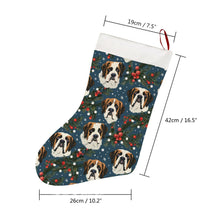 Load image into Gallery viewer, Mistletoe Mountain Dogs Saint Bernard Christmas Stocking-Christmas Ornament-Christmas, Home Decor, Saint Bernard-26X42CM-White-3
