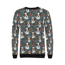 Load image into Gallery viewer, Mistletoe Mountain Dogs Saint Bernard Christmas Sweatshirt for Women-Apparel-Apparel, Christmas, Dog Mom Gifts, Saint Bernard, Sweatshirt-4