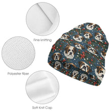 Load image into Gallery viewer, Mistletoe Mountain Dogs Saint Bernard Warm Christmas Beanie-Accessories-Accessories, Christmas, Dog Mom Gifts, Hats, Saint Bernard-ONE SIZE-White4-3