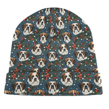 Load image into Gallery viewer, Mistletoe Mountain Dogs Saint Bernard Warm Christmas Beanie-Accessories-Accessories, Christmas, Dog Mom Gifts, Hats, Saint Bernard-ONE SIZE-White4-7