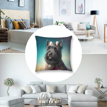Load image into Gallery viewer, Monarch of the Glen Scottie Dog Plush Pillow Case-Cushion Cover-Dog Dad Gifts, Dog Mom Gifts, Home Decor, Pillows, Scottish Terrier-2