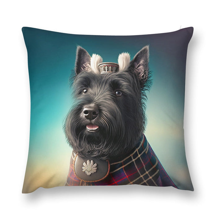 Monarch of the Glen Scottie Dog Plush Pillow Case-Cushion Cover-Dog Dad Gifts, Dog Mom Gifts, Home Decor, Pillows, Scottish Terrier-5