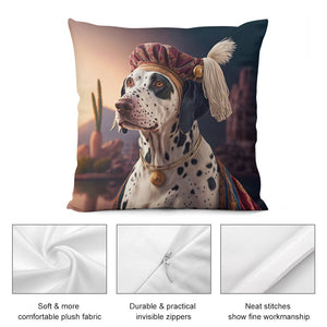 Monochrome Majesty Dalmatian Plush Pillow Case-Dalmatian, Dog Dad Gifts, Dog Mom Gifts, Home Decor, Pillows-2