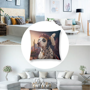Monochrome Majesty Dalmatian Plush Pillow Case-Dalmatian, Dog Dad Gifts, Dog Mom Gifts, Home Decor, Pillows-3