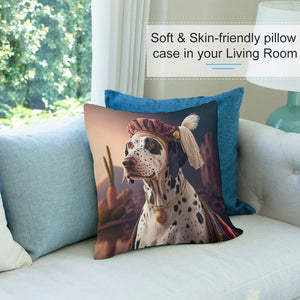 Monochrome Majesty Dalmatian Plush Pillow Case-Dalmatian, Dog Dad Gifts, Dog Mom Gifts, Home Decor, Pillows-4