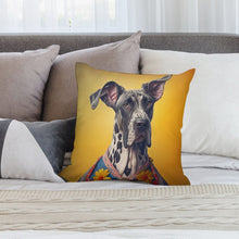 Load image into Gallery viewer, Monochrome Majesty Great Dane Plush Pillow Case-Cushion Cover-Dog Dad Gifts, Dog Mom Gifts, Great Dane, Home Decor, Pillows-2