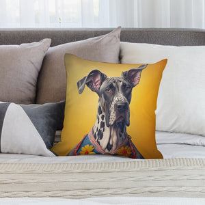 Monochrome Majesty Great Dane Plush Pillow Case-Cushion Cover-Dog Dad Gifts, Dog Mom Gifts, Great Dane, Home Decor, Pillows-2