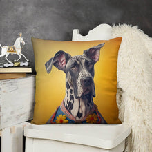 Load image into Gallery viewer, Monochrome Majesty Great Dane Plush Pillow Case-Cushion Cover-Dog Dad Gifts, Dog Mom Gifts, Great Dane, Home Decor, Pillows-3