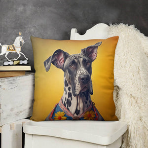 Monochrome Majesty Great Dane Plush Pillow Case-Cushion Cover-Dog Dad Gifts, Dog Mom Gifts, Great Dane, Home Decor, Pillows-3