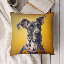 Load image into Gallery viewer, Monochrome Majesty Great Dane Plush Pillow Case-Cushion Cover-Dog Dad Gifts, Dog Mom Gifts, Great Dane, Home Decor, Pillows-4