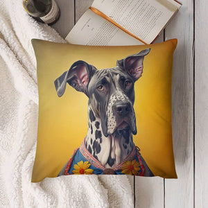 Monochrome Majesty Great Dane Plush Pillow Case-Cushion Cover-Dog Dad Gifts, Dog Mom Gifts, Great Dane, Home Decor, Pillows-4