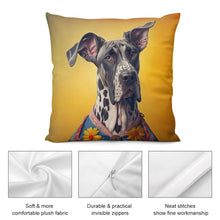 Load image into Gallery viewer, Monochrome Majesty Great Dane Plush Pillow Case-Cushion Cover-Dog Dad Gifts, Dog Mom Gifts, Great Dane, Home Decor, Pillows-5