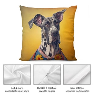Monochrome Majesty Great Dane Plush Pillow Case-Cushion Cover-Dog Dad Gifts, Dog Mom Gifts, Great Dane, Home Decor, Pillows-5