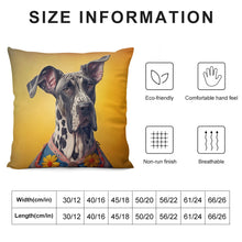 Load image into Gallery viewer, Monochrome Majesty Great Dane Plush Pillow Case-Cushion Cover-Dog Dad Gifts, Dog Mom Gifts, Great Dane, Home Decor, Pillows-6