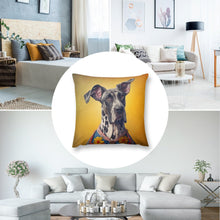 Load image into Gallery viewer, Monochrome Majesty Great Dane Plush Pillow Case-Cushion Cover-Dog Dad Gifts, Dog Mom Gifts, Great Dane, Home Decor, Pillows-8