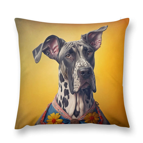 Monochrome Majesty Great Dane Plush Pillow Case-Cushion Cover-Dog Dad Gifts, Dog Mom Gifts, Great Dane, Home Decor, Pillows-12 