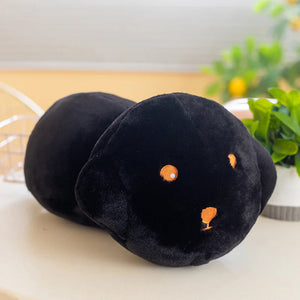 Moon Face Black Labrador Stuffed Animal Plush Pillow-Stuffed Animals-Black Labrador, Labrador, Pillows, Stuffed Animal-Black-6