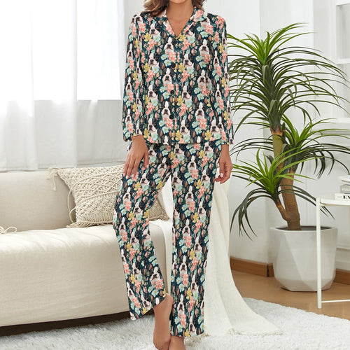 Flower Garden Dalmatian Pajamas for Women - 4 Colors