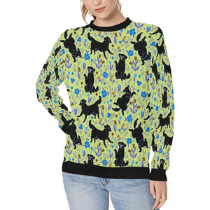 Moonlight Garden Black Labs Women's Sweatshirt - 5 Colors-Apparel-Apparel, Black Labrador, Labrador, Shirt, Sweatshirt, T Shirt-Green-S-4