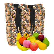 Load image into Gallery viewer, Moonlight Garden Golden Retriever Large Canvas Tote Bags - Set of 2-Accessories-Accessories, Bags, Golden Retriever-4
