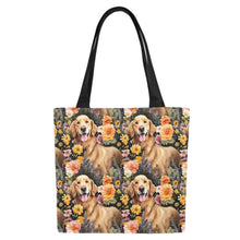 Load image into Gallery viewer, Moonlight Garden Golden Retriever Large Canvas Tote Bags - Set of 2-Accessories-Accessories, Bags, Golden Retriever-7