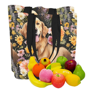 Moonlight Garden Golden Retriever Large Canvas Tote Bags - Set of 2-Accessories-Accessories, Bags, Golden Retriever-9