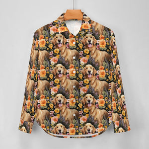 Moonlight Garden Golden Retriever Women's Shirt - 2 Designs-Apparel-Apparel, Golden Retriever, Shirt-4