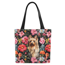 Load image into Gallery viewer, Moonlight Garden Yorkie Large Canvas Tote Bags - Set of 2-Accessories-Accessories, Bags, Yorkshire Terrier-8