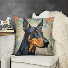 Load image into Gallery viewer, Mosaic Majesty Doberman Plush Pillow Case-Cushion Cover-Doberman, Dog Dad Gifts, Dog Mom Gifts, Home Decor, Pillows-3