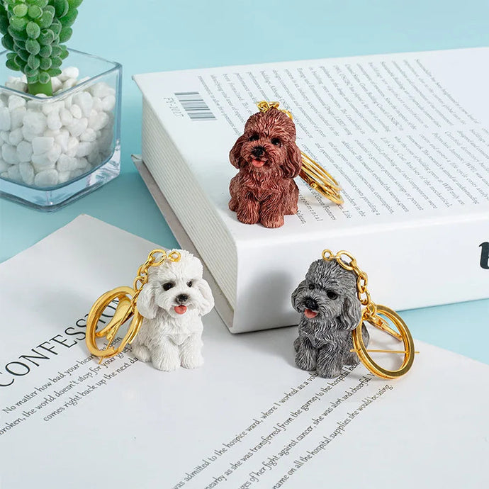 Most Adorable 3D Sitting Doodle Resin Keychains-Accessories-Accessories, Dog Dad Gifts, Dog Mom Gifts, Doodle, Keychain-1