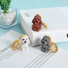 Load image into Gallery viewer, Most Adorable 3D Sitting Labradoodle Resin Keychains-Accessories-Accessories, Dog Dad Gifts, Dog Mom Gifts, Keychain, Labradoodle-11