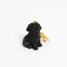 Load image into Gallery viewer, Most Adorable 3D Sitting Pug Resin Keychains-Accessories-Accessories, Dog Dad Gifts, Dog Mom Gifts, Keychain, Pug, Pug - Black-2