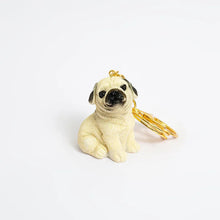 Load image into Gallery viewer, Most Adorable 3D Sitting Pug Resin Keychains-Accessories-Accessories, Dog Dad Gifts, Dog Mom Gifts, Keychain, Pug, Pug - Black-6