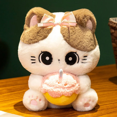 Most Adorable Brown and White Soft Plush Toys-Brown With Cake-25cm-1