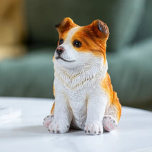 Load image into Gallery viewer, Most Adorable Handmade Sitting Corgi Resin Statue Figurine-10