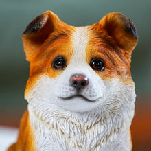 Load image into Gallery viewer, Most Adorable Handmade Sitting Corgi Resin Statue Figurine-9